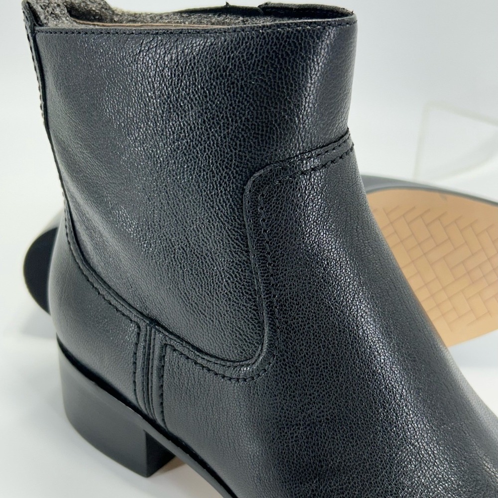 Cole Haan Size 9.5 Black Leather Pointed Block Heel Ankle Boots NEW Naia $180 - Picture 6 of 14